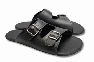 Black Ahinsa Barefoot Men's Sandals | RJR2783FI