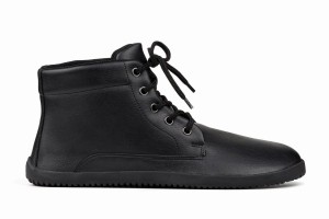 Black Ahinsa Sundara Barefoot Men's Ankle Boots | YHZ4293YH