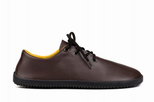 Brown Ahinsa Ananda Barefoot Men's Casual Shoes | XDB6514WQ