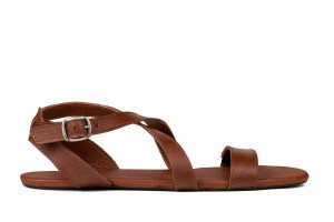 Brown Ahinsa Hava Barefoot Women's Sandals | IPM3460SL