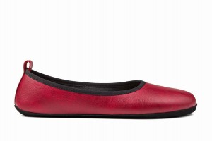 Burgundy Ahinsa Ananda Narrow Barefoot Women's Ballet Flats | WIP15NF