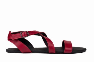 Burgundy Ahinsa Hava Barefoot Women's Sandals | YMU3346FN