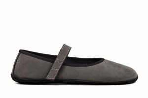 Grey Ahinsa Ananda Nubuck Barefoot Women's Ballet Flats | LIZ10071WF