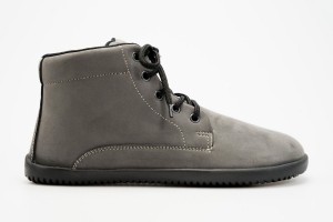 Grey Ahinsa Sundara Nubuck Barefoot Men's Ankle Boots | GIP537ZI