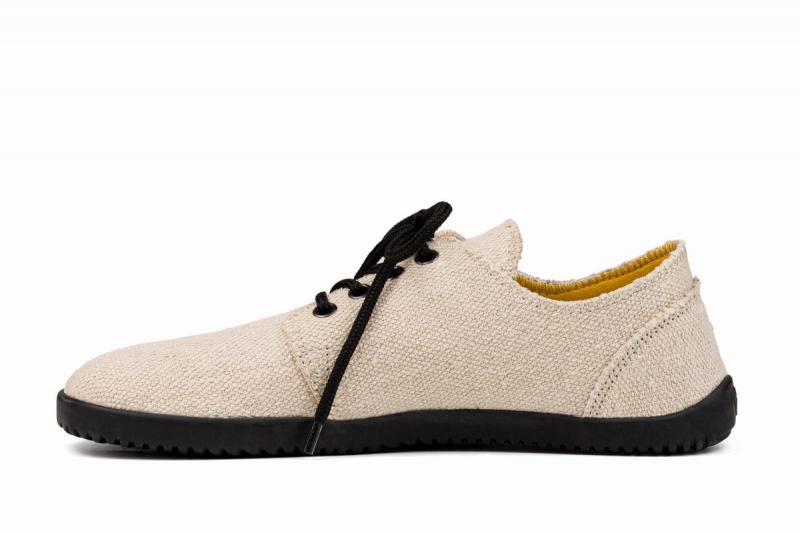 Beige Ahinsa Bindu 2 Hemp Barefoot Men's Casual Shoes | QJF3074CR