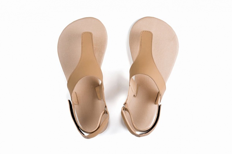 Beige Ahinsa Simple Barefoot Men's Sandals | YYN5434XO