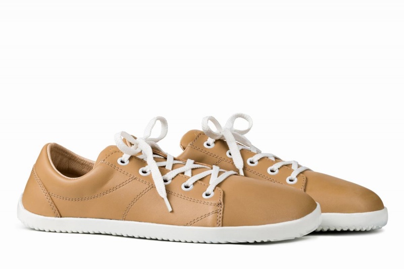 Beige Ahinsa Vida Barefoot Women's Sneakers | UNI6261YH