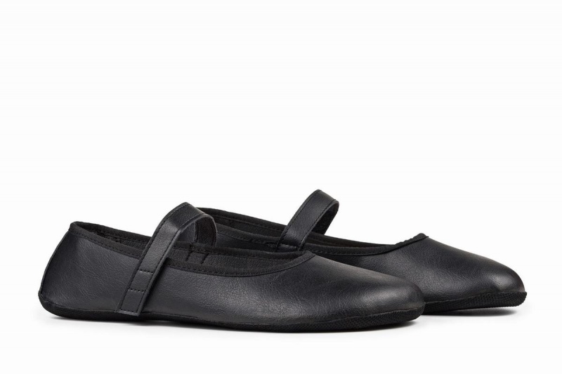 Black Ahinsa Ananda Barefoot Women's Ballet Flats | NJA771RA