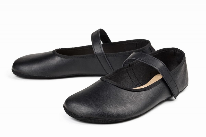 Black Ahinsa Ananda Barefoot Women's Ballet Flats | NJA771RA