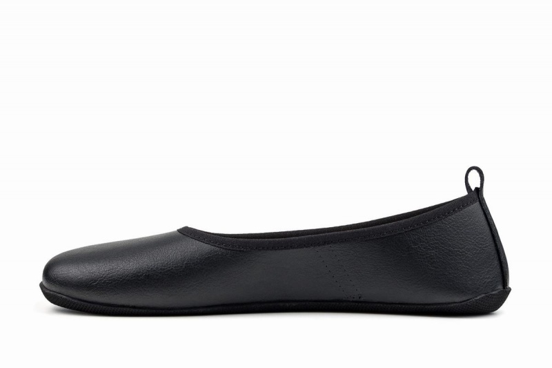 Black Ahinsa Ananda Narrow Barefoot Women's Ballet Flats | NRO7126JW