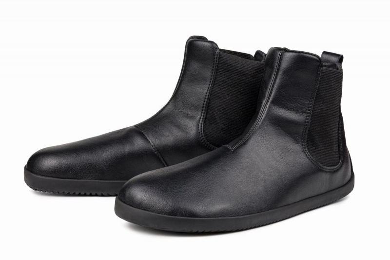 Black Ahinsa Barefoot Men's Ankle Boots | UPC1843LD