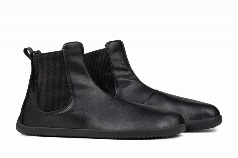 Black Ahinsa Barefoot Women's Chelsea Boots | UIE2040BZ