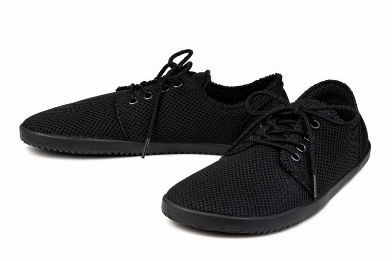 Black Ahinsa Bindu 2 Airnet Barefoot Men's Sneakers | HUP4742TI