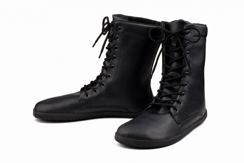 Black Ahinsa Jaya Barefoot Men's Winter Boots | MVE9164FZ