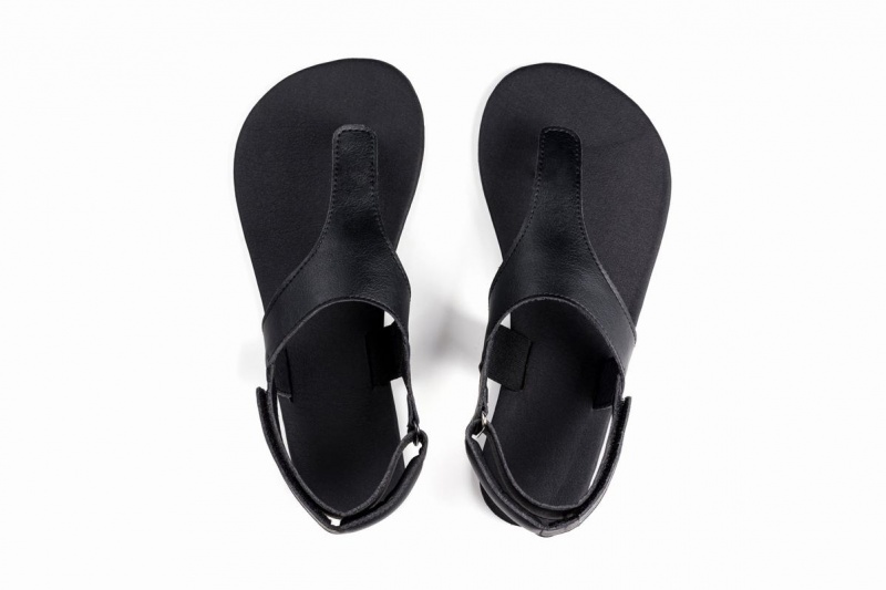 Black Ahinsa Simple Barefoot Men's Sandals | KAN46MZ