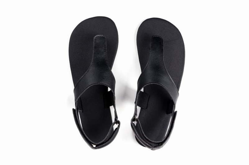 Black Ahinsa Simple Barefoot Women's Sandals | BFT486TI