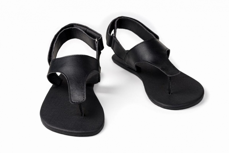 Black Ahinsa Simple Barefoot Women's Sandals | BFT486TI