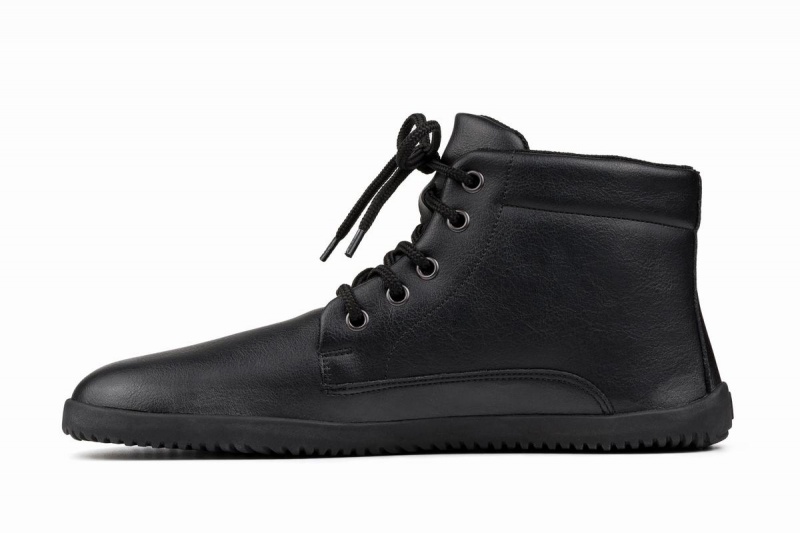 Black Ahinsa Sundara Barefoot Men's Ankle Boots | YHZ4293YH