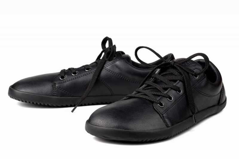 Black Ahinsa Vida Barefoot Men's Sneakers | ATT7552KT