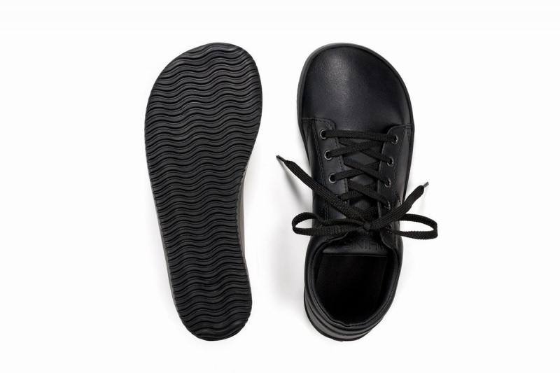 Black Ahinsa Vida Barefoot Men's Sneakers | ATT7552KT