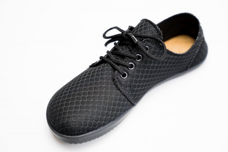 Black Ahinsa Zone Barefoot Men's Sneakers | THB5591VH