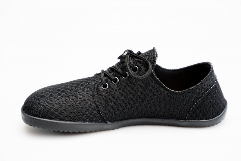 Black Ahinsa Zone Barefoot Men's Sneakers | THB5591VH