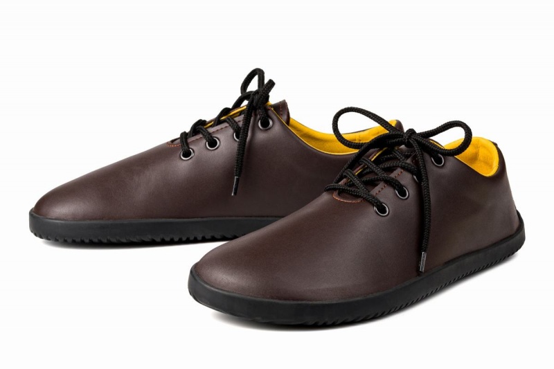 Brown Ahinsa Ananda Barefoot Men's Casual Shoes | XDB6514WQ