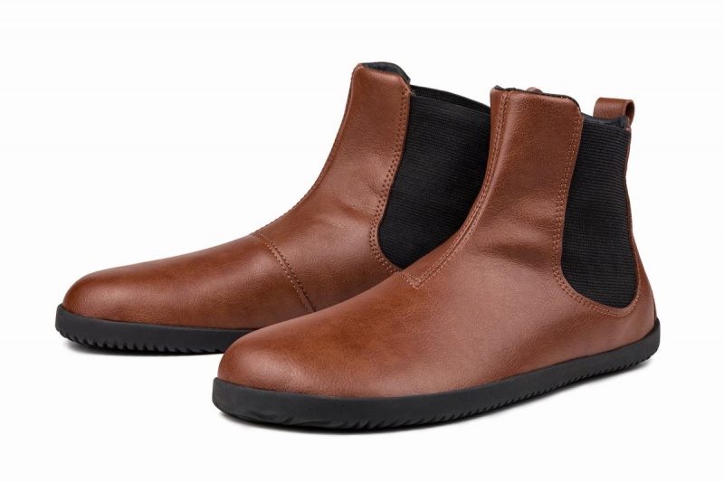 Brown Ahinsa Barefoot Women's Chelsea Boots | OJE9517AI