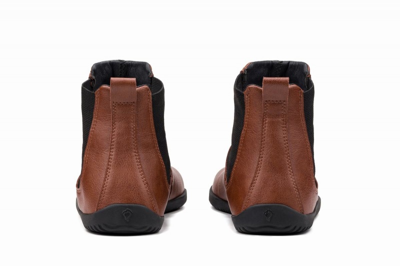 Brown Ahinsa Barefoot Women's Chelsea Boots | OJE9517AI