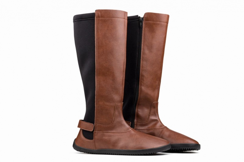 Brown Ahinsa Barefoot Women's Tall Boots | DTC6042NW