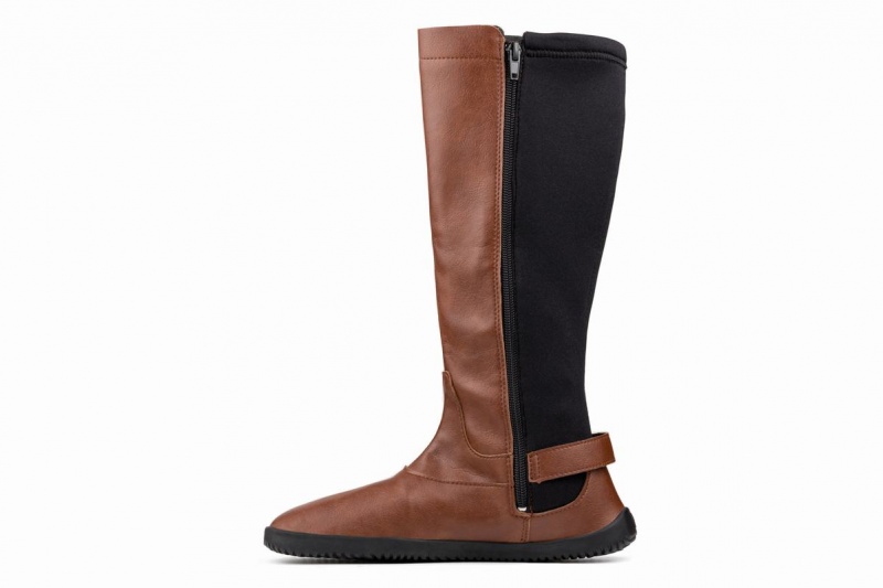 Brown Ahinsa Barefoot Women's Tall Boots | DTC6042NW