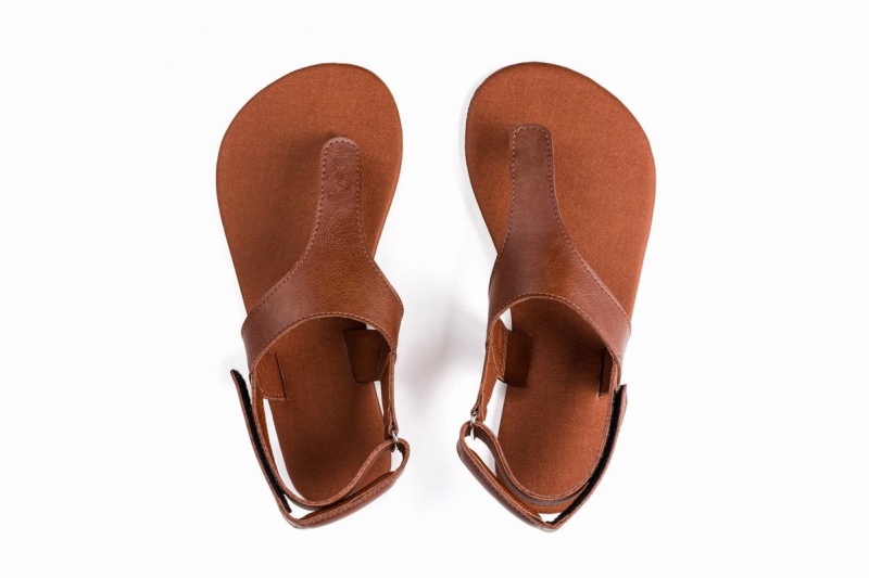 Brown Ahinsa Simple Barefoot Men's Sandals | DYQ4342PP