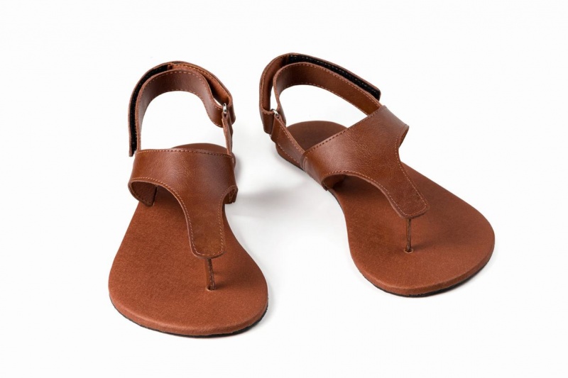 Brown Ahinsa Simple Barefoot Men's Sandals | DYQ4342PP