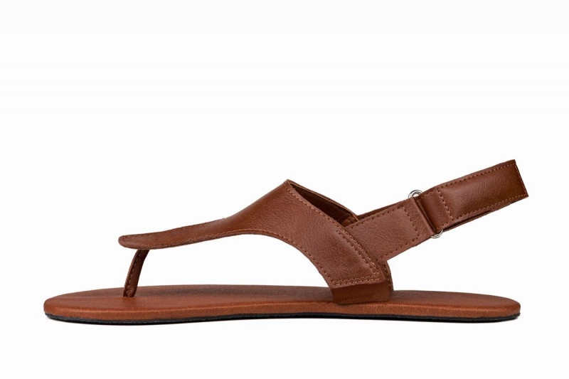 Brown Ahinsa Simple Barefoot Women's Sandals | KFL9416PA