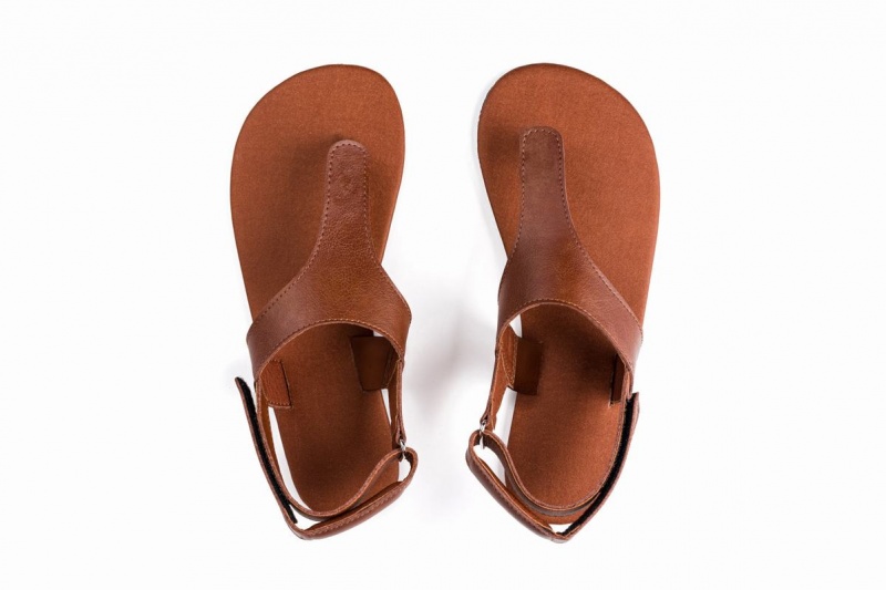 Brown Ahinsa Simple Barefoot Women's Sandals | KFL9416PA