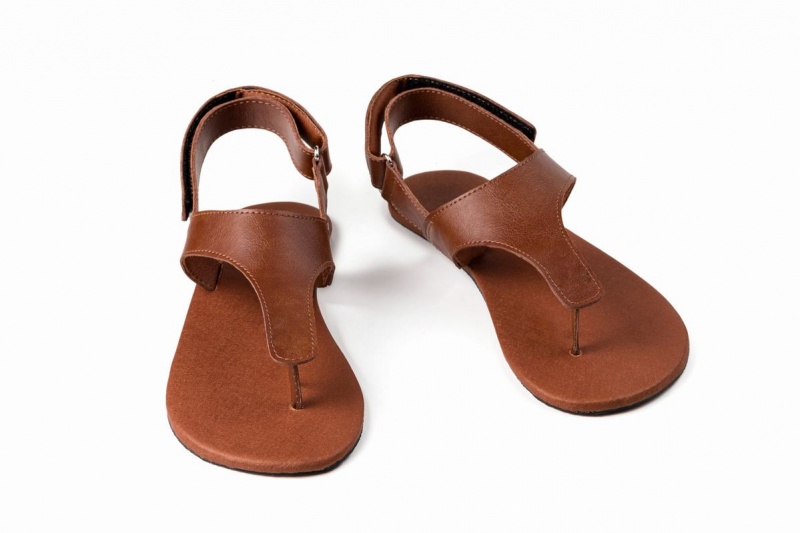 Brown Ahinsa Simple Barefoot Women's Sandals | KFL9416PA