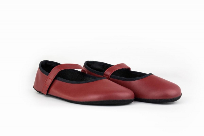 Burgundy Ahinsa Ananda Barefoot Women's Ballet Flats | KGR9157DU