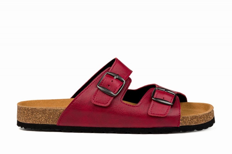 Burgundy Ahinsa Barefoot Men's Sandals | WIZ859GH