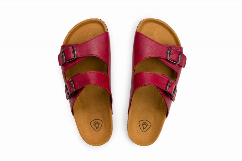 Burgundy Ahinsa Barefoot Men's Sandals | WIZ859GH