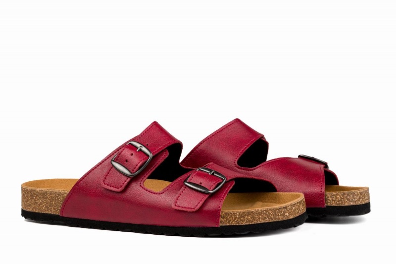 Burgundy Ahinsa Barefoot Men\'s Sandals | WIZ859GH