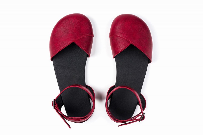 Burgundy Ahinsa Barefoot Women's Ballet Flats | CGX4841NF