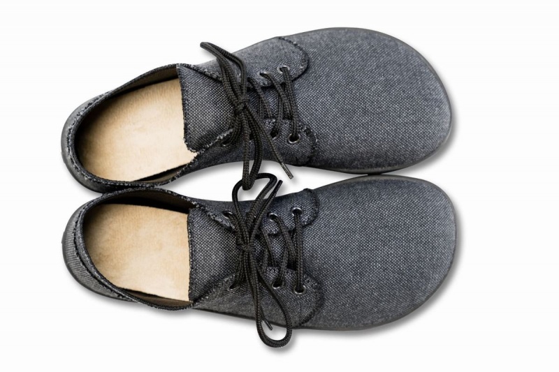 Dark Grey Ahinsa Phira Recycled Barefoot Women's Sneakers | OUZ8781LM