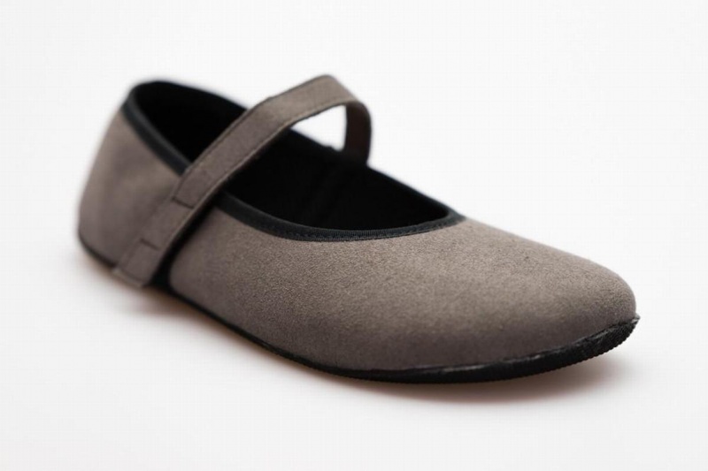 Grey Ahinsa Ananda Suede Barefoot Women's Ballet Flats | FNW8817QO