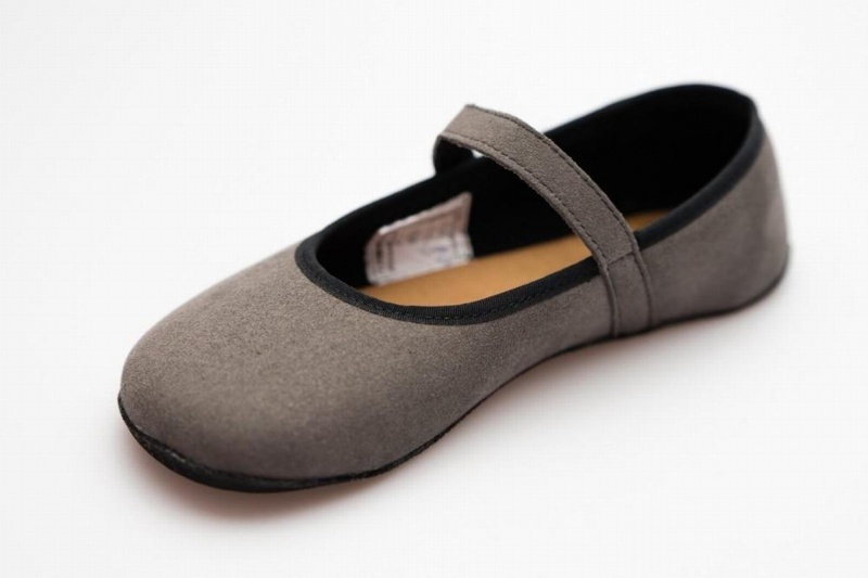 Grey Ahinsa Ananda Suede Barefoot Women's Ballet Flats | FNW8817QO