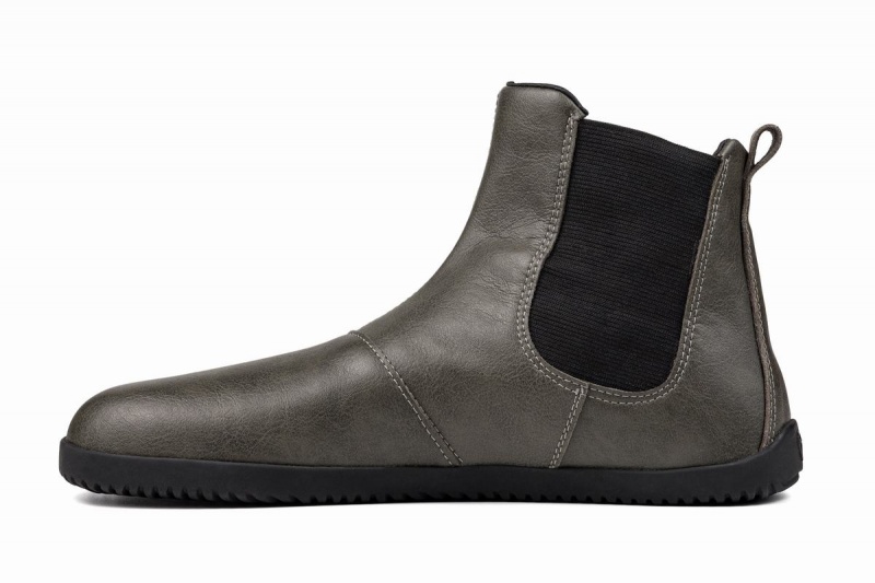 Grey Ahinsa Barefoot Women's Chelsea Boots | ZNJ8464XE