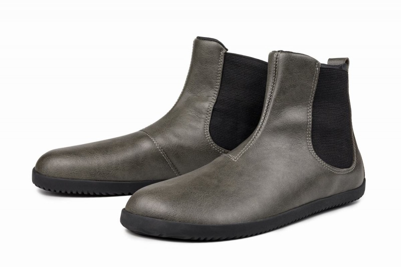 Grey Ahinsa Barefoot Women's Chelsea Boots | ZNJ8464XE