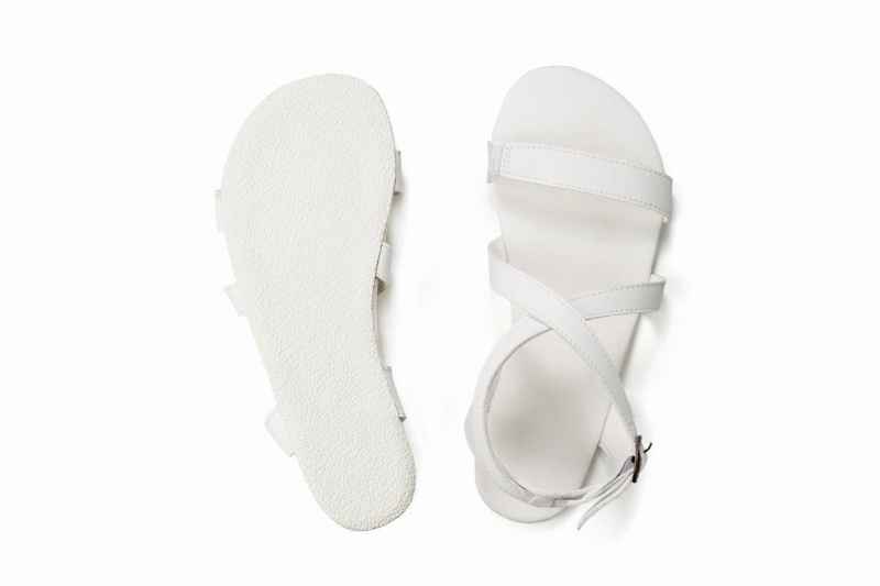 White Ahinsa Hava Barefoot Women's Sandals | JOF1594UW