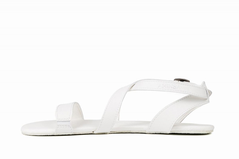 White Ahinsa Hava Barefoot Women's Sandals | JOF1594UW