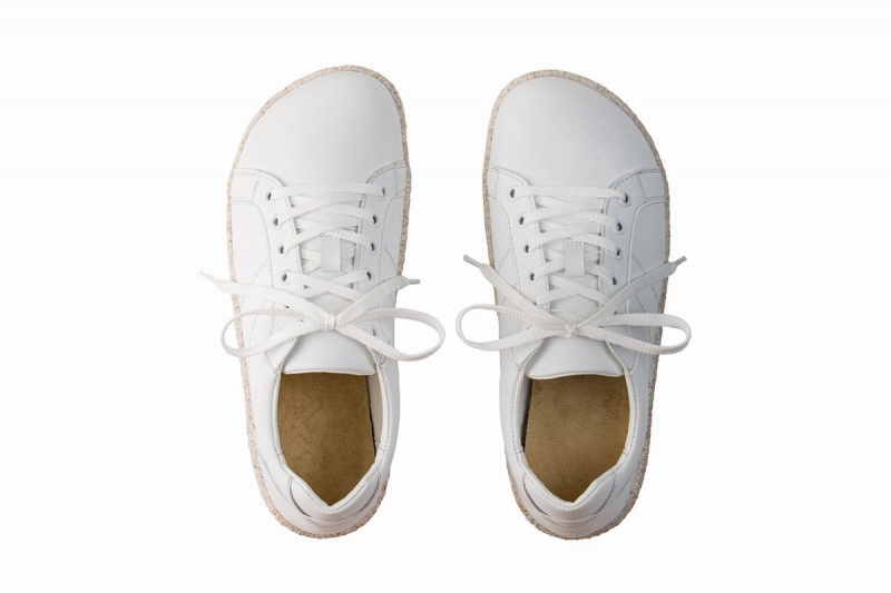 White Ahinsa Pura Barefoot Men's Sneakers | MDR7663SQ